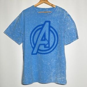 Marvel Blue Avengers Logo Short Sleeve Tee